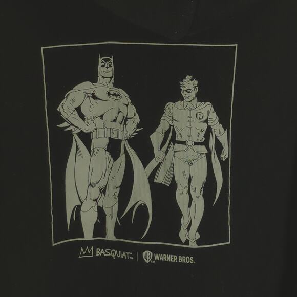 Uniqlo UT Hoodie Medium Black Jean-Michel Basquiat DC Batman Warner Bros Collab - Picture 6 of 6